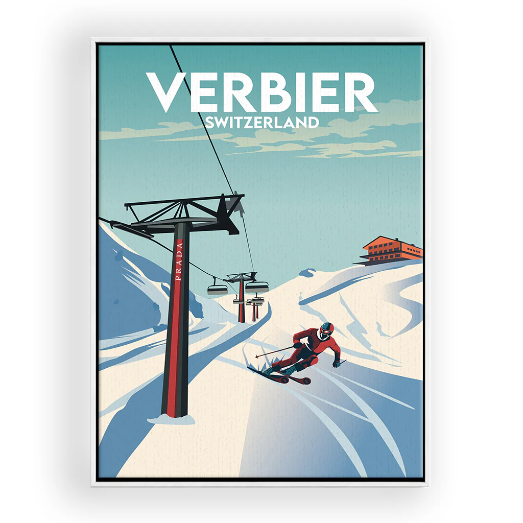 verbier Leinwand Rahmen Weiss