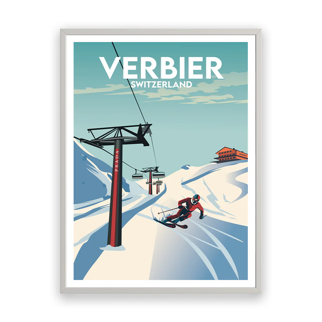 verbier Poster Rahmen Weiss