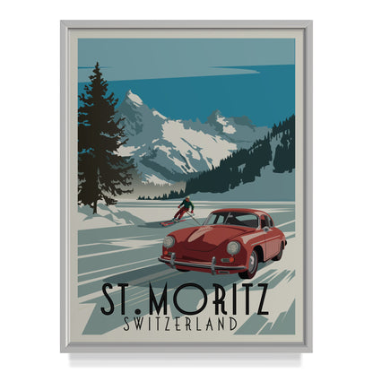 St. Moritz Schweiz Kunstdruck