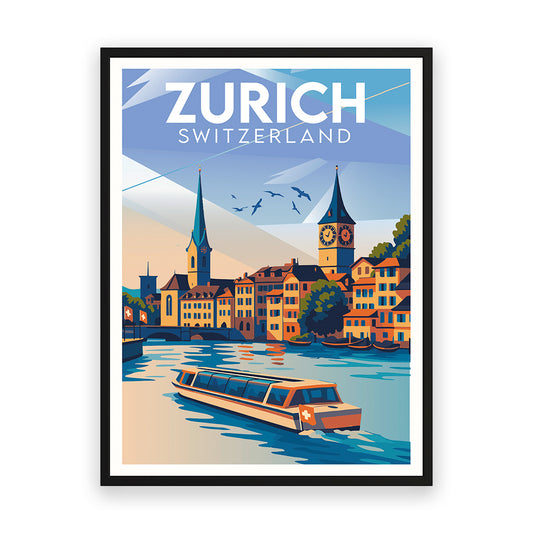 Zürich Schweiz Kunstdruck